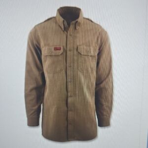 Brown Long Sleeve Button-Up Shirt